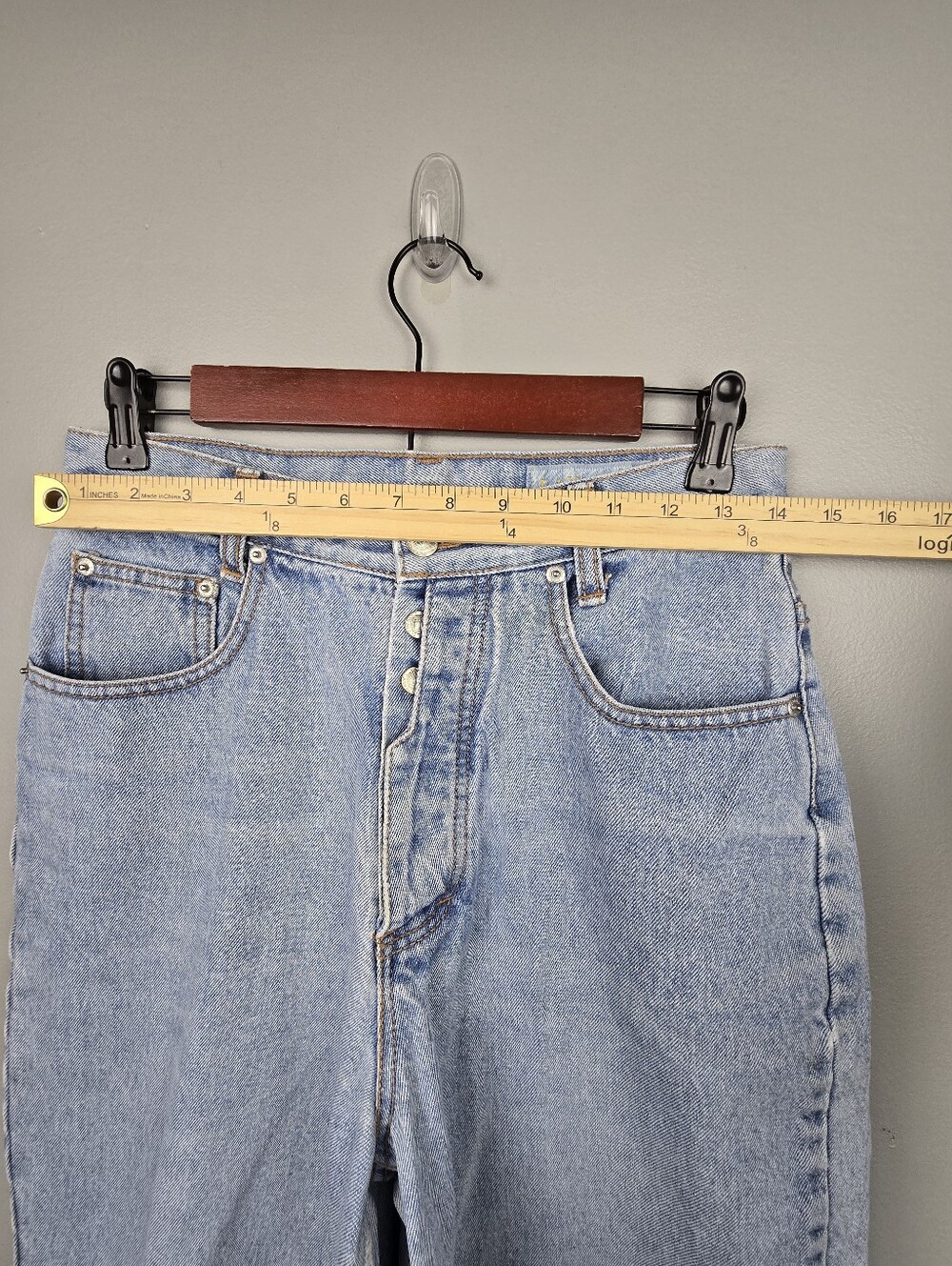 Vintage Western Lawman Denim Jeans High Waist Light Wash Womens Sz 11/12 Cowboy - Picture 7 of 15